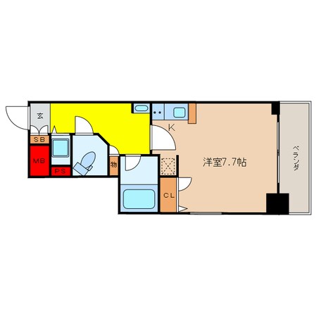 堺筋本町駅 徒歩6分 8階の物件間取画像